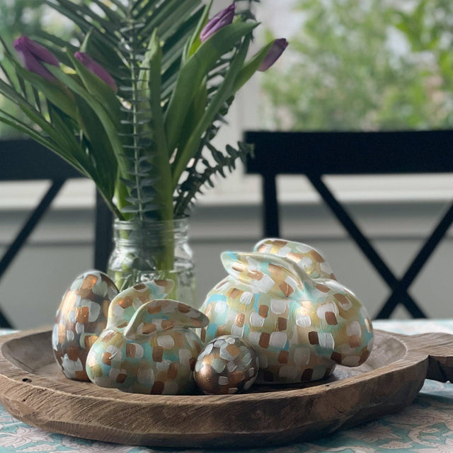Large Neutral and Mint Bunny
