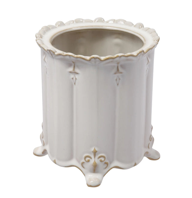 Cream Cannister Vase | 5"x 6.5"