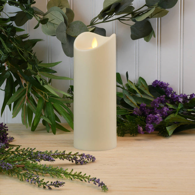 Battery-Operated 9" Pillar Candle with Moving Flame