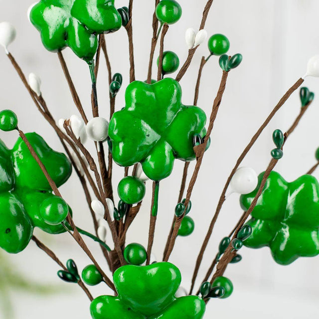 15" St. Patrick's Day Shamrock Pip Berry Pick