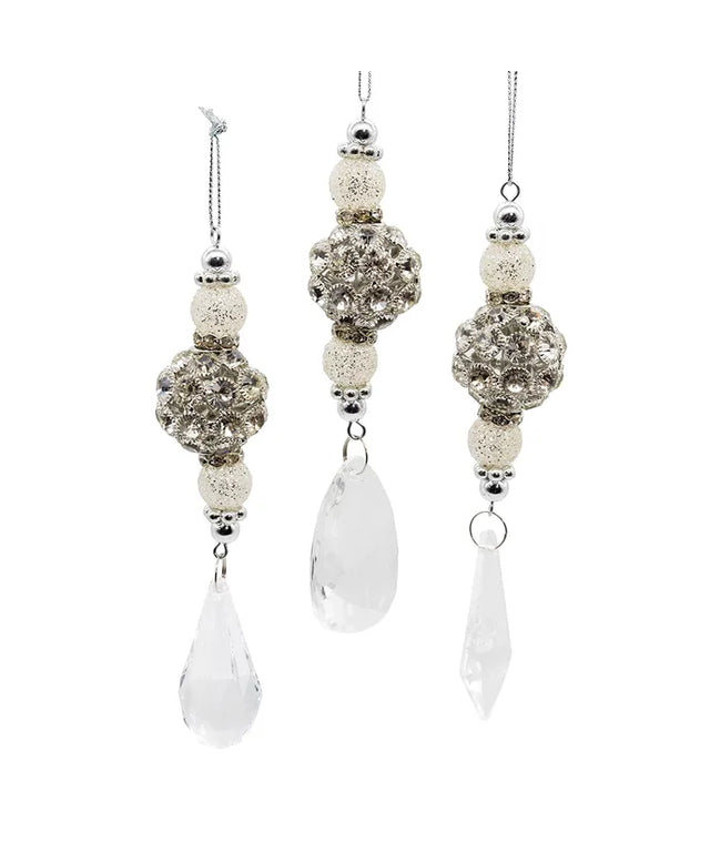 5.5" Acrylic Silver Pendant Ornament | 3 Styles Available