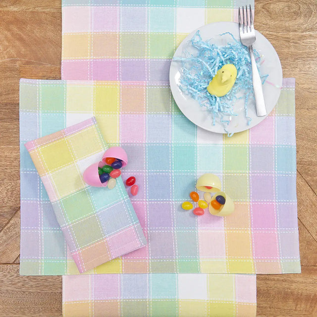 Easter Hana Color Block Plaid Napkin