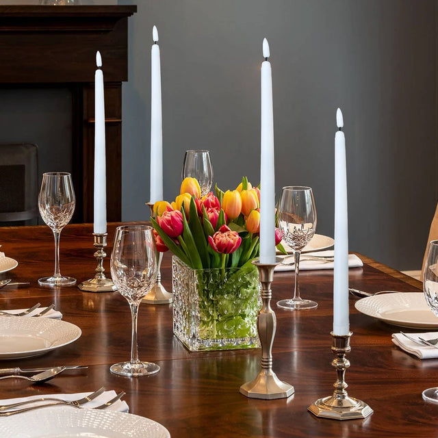 Battery Operated 3D Wick Flame Taper Candles with Remote