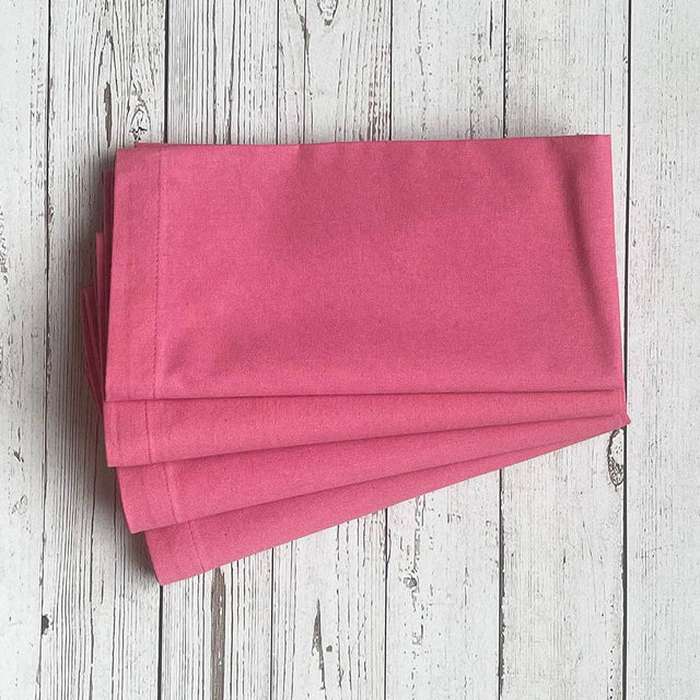 Rosy Pink Solid Napkin Set of 4
