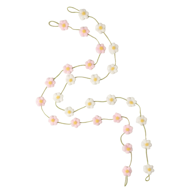 72" Daisy Flower Garland Pink Cream