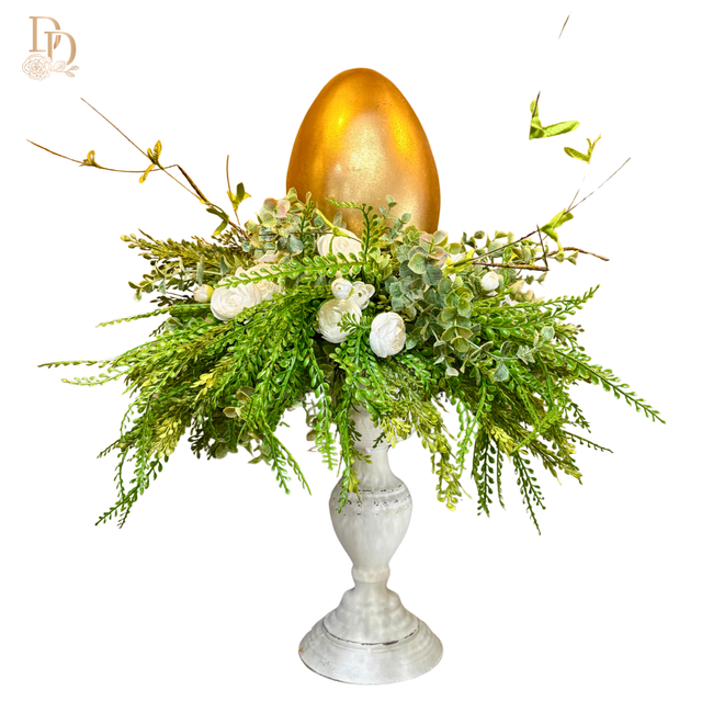 24" Golden Nest Designer Candlestick for Easter & Spring
