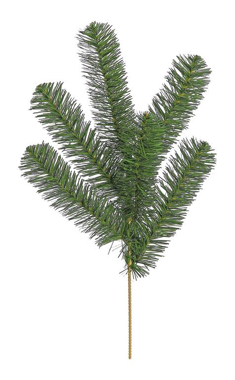16" Dark Green Mini Noble Pine Spray with 6 Branches