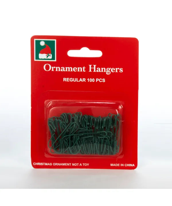1 3/8" Green Ornament Hooks | 100 Pieces