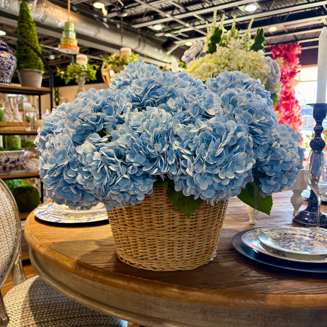 Real Touch Hydrangea 18.5" Light Blue