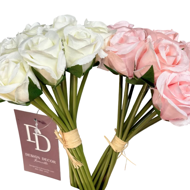 10" Sophia's Mini Rose Bundle 12 Stems | Pink or White
