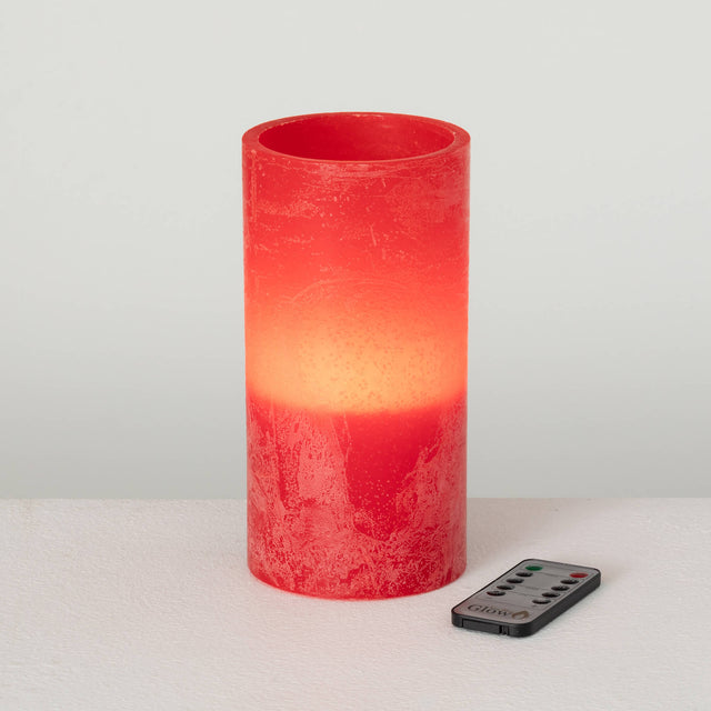 8" Timber LED Glow Candle | Cranberry