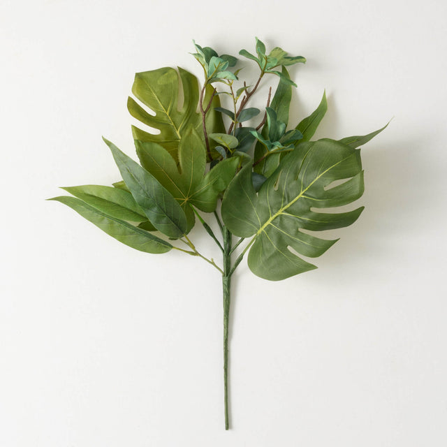 22" Mixed Multi-Leaf Greenery Pick