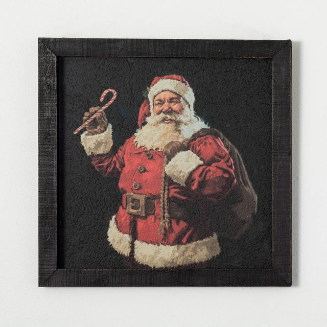24" x 24" Candy Cane Santa Wall Decor