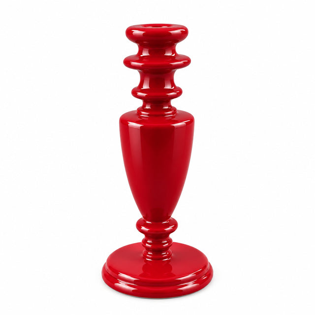 Glossy Red Taper Candle Holders | Sold Separately