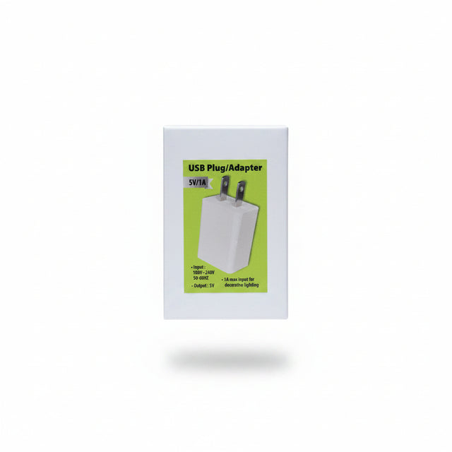 5-Volt White USB Plug-Adapter
