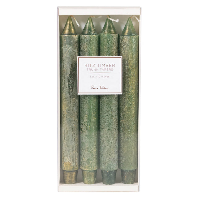 10" Green Taper Candles | Unscented & Dripless Candles