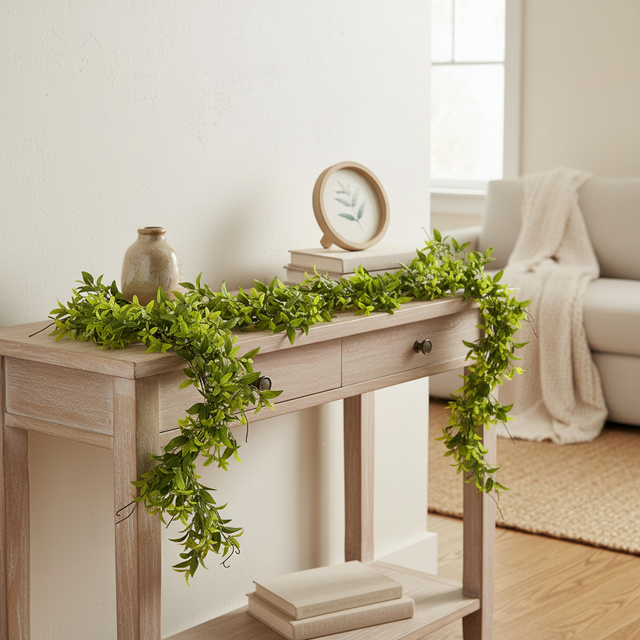 62" Ruscus & Twig Garland