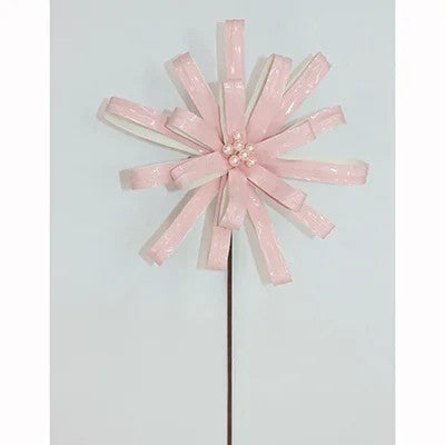 19.7" x 11.4" x 0.4" Pink Velvet Poinsettia Stem