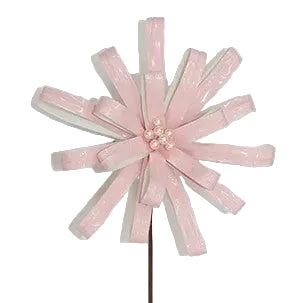 19.7 inch x 11.4 inch x 0.4 inch Pink Velvet Poinsettia Stem