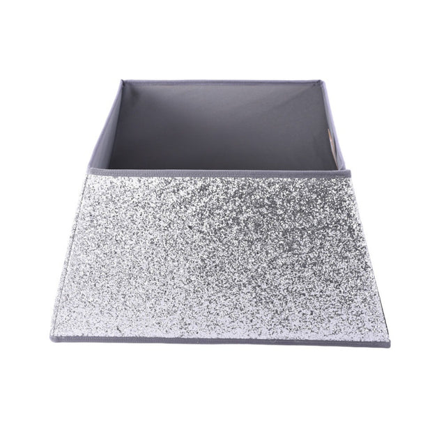 10 x 19" Silver Glittered Square Tree Skirt