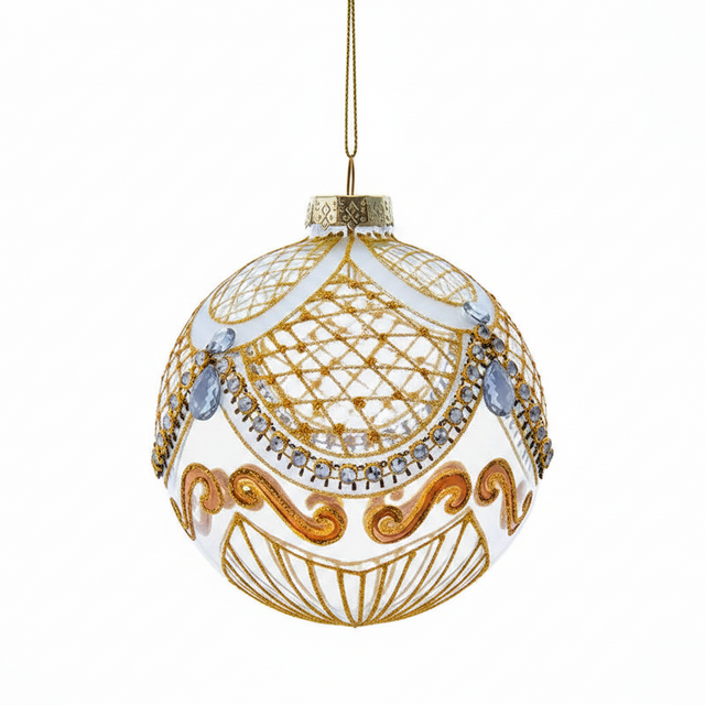 90–100MM / 3.54–3.94" Glass Clear Ornament | Ball or Finial