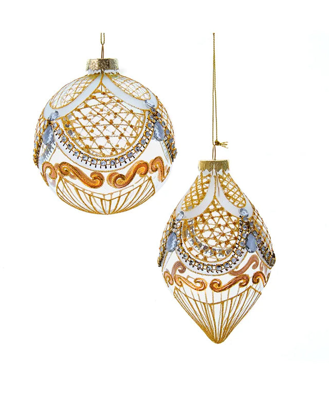 90–100MM / 3.54–3.94" Glass Clear Ornament | Ball or Finial