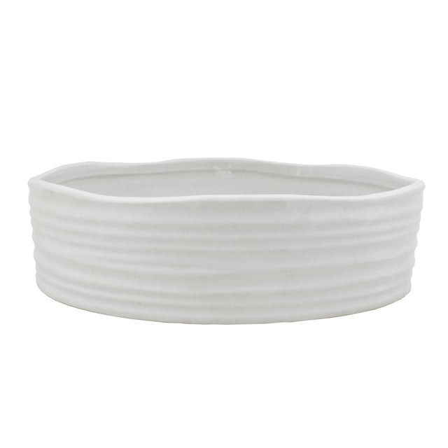 White Urban Coil Bowl | 14"x3.5"
