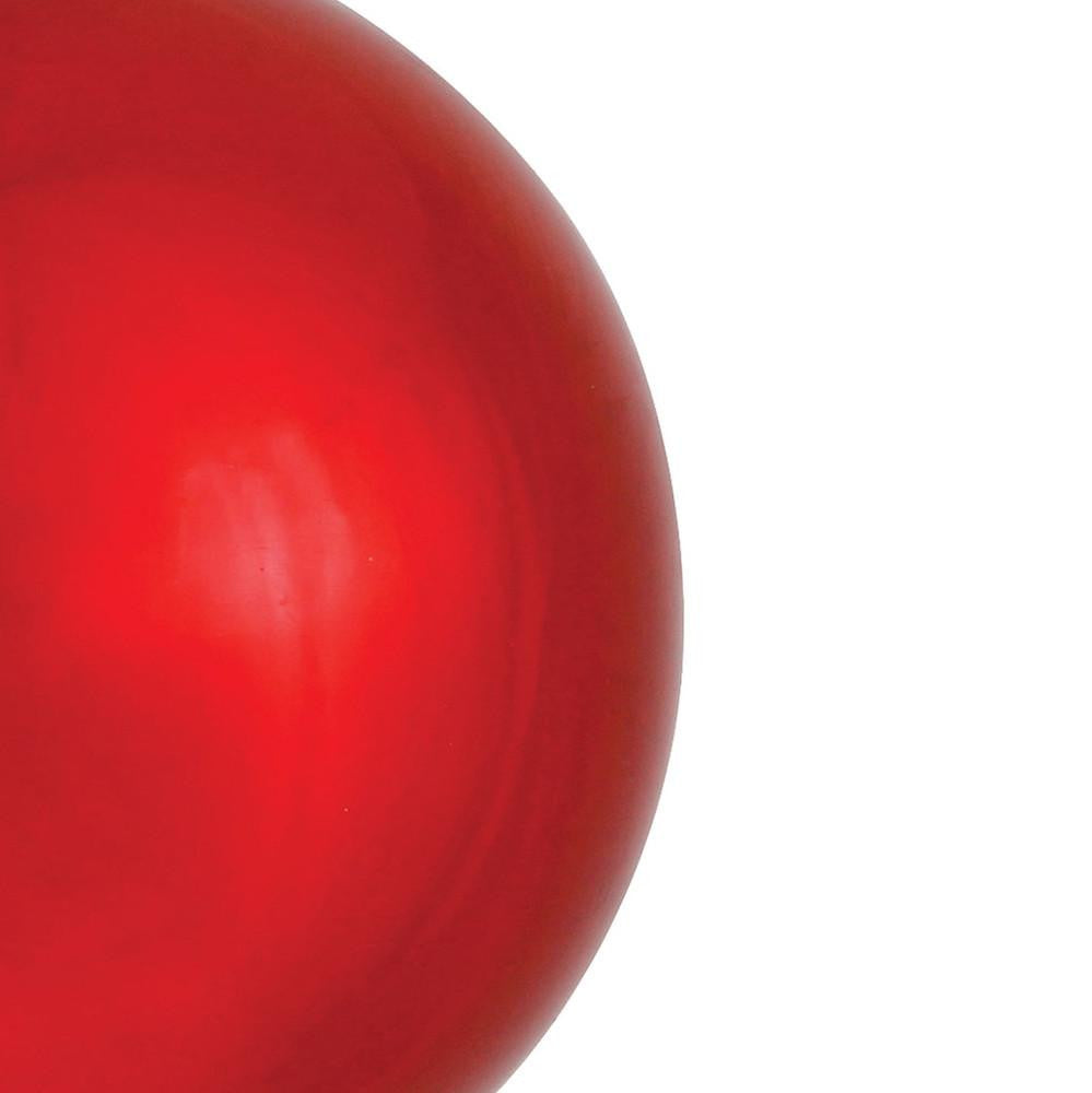 10" Red Shiny Ball Shatterproof UV Drilled Cap