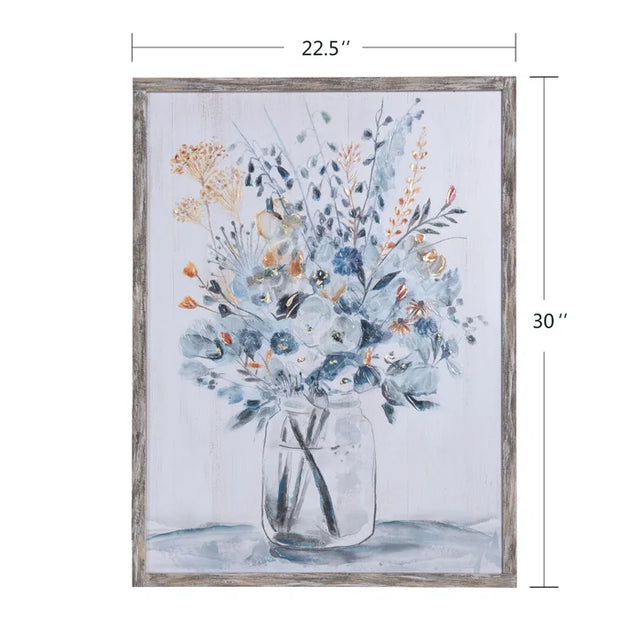 MASON BOUQUET II | Wood Print | 30in w. X 23in ht. X 1in d.