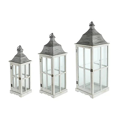 Window Scape Lanterns Set/3 | Available in Brown and White