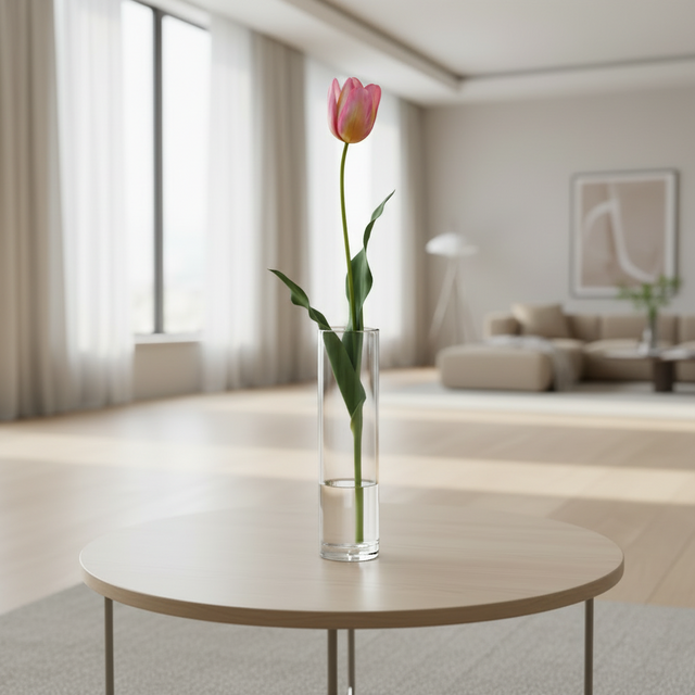 24.5" Realistic Pink Dutch Tulip