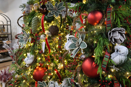 Rustic Traditional Christmas Tree Decor