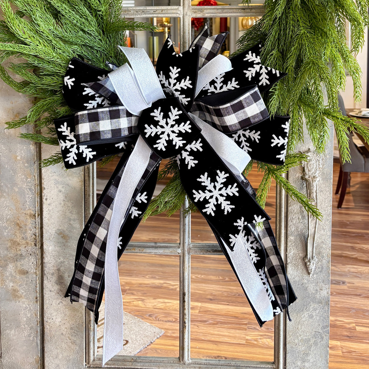 Winter Handtied Bows & Real Touch Wreaths