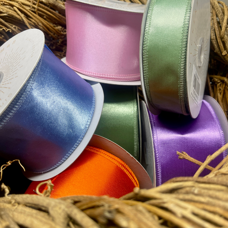 Satin Wired Ribbon for Bows and Decor