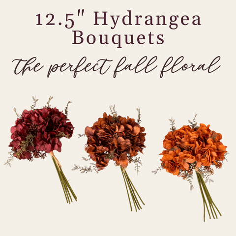 12.5" Hydrangea Bouquet Collection