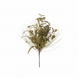 20.5" Mixed Fall Botanical Bush | Brown, Green, or Yellow