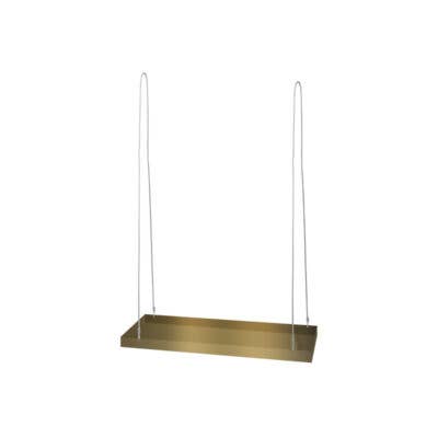 Rectangular Hanging Tray, Metal, Gold - Small