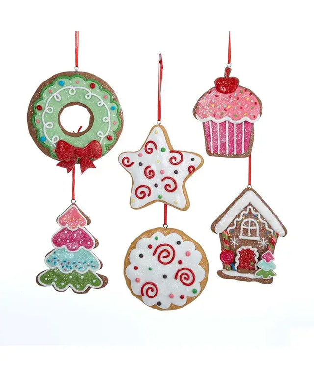 3.4" Clay Dough Gingersnap Cookie Ornaments