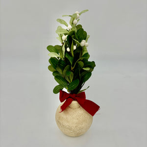 14" Mistletoe Bundle/ Red Velvet Bow