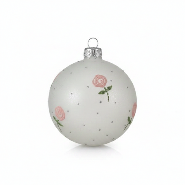 3" Baubles Glass Roses