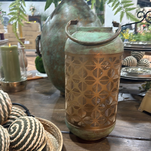 14" Patina Lantern