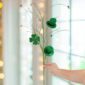 37" St Patrick's Day Shamrock Decorative Stem