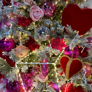 3.15" Pink Mirror Glass Ball Ornament | Available in Hot Pink or Light Pink