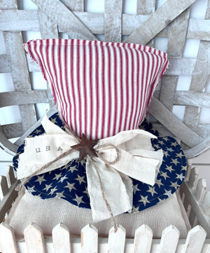 7" Primitive Fourth of July Patriotic Uncle Sam Hat