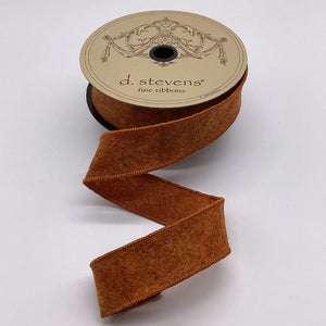 1.5" x 10yd Heathered Felt Ribbon – Sienna or Plum