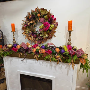 Plum & Pistachio Garland & Wreath | Designer Decor Set