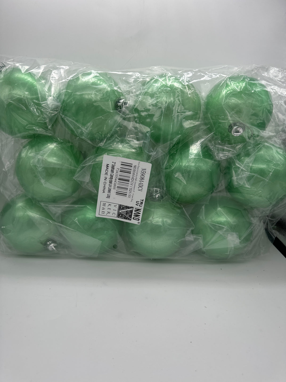 3" Sea Foam Candy Ball Ornament