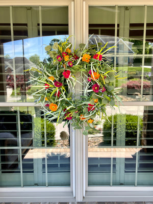 24" Wild and Free Designer Spring Door Wreath