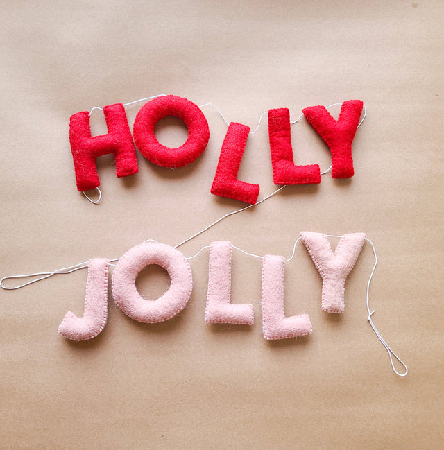 5.5' Holly Jolly Letter Garland