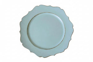 13” Cartouche Charger | Antique Sky Blue
